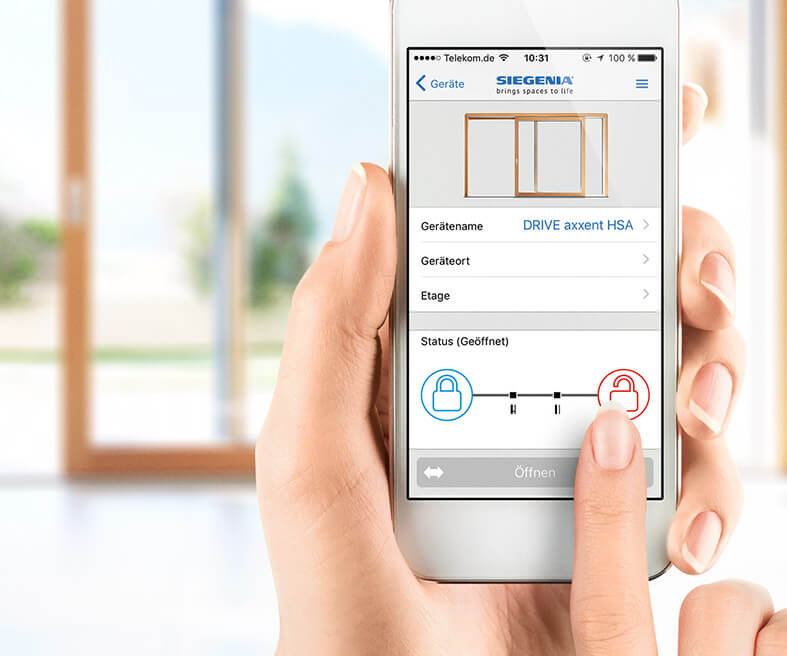 Komfortsysteme Motorik Fuer Schiebetueren Drive Axxent Hsa Smart Bedienung Per App